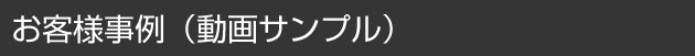 お客様事例（動画サンプル）